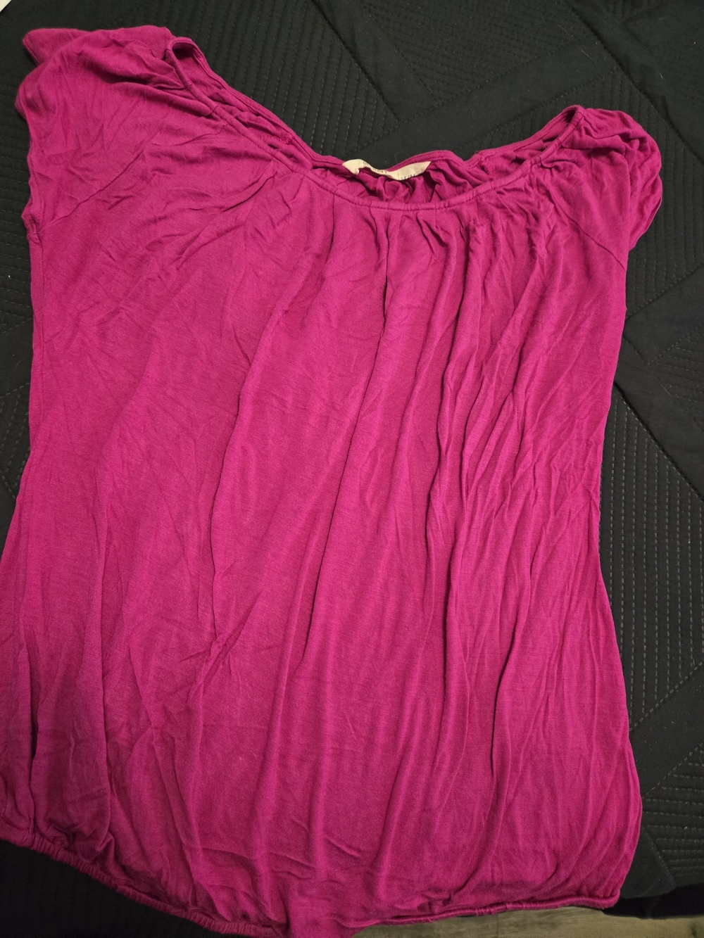 Old Navy Magenta/Cool Pink Short Sleeve Blouse